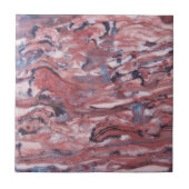 Red Mineral Stone Abstract Patroon Tegeltje (Voorkant)