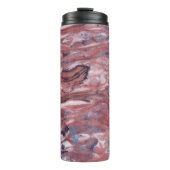 Red Mineral Stone Abstract Patroon Thermosbeker (Voorkant)