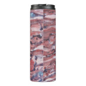 Red Mineral Stone Abstract Patroon Thermosbeker (Achterkant)
