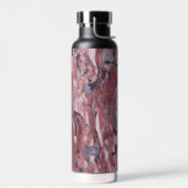 Red Mineral Stone Abstract Patroon Waterfles (Links)