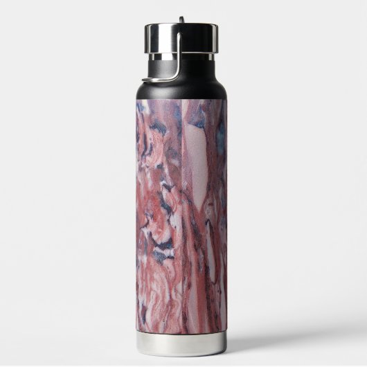 Red Mineral Stone Abstract Patroon Waterfles (Rechts)