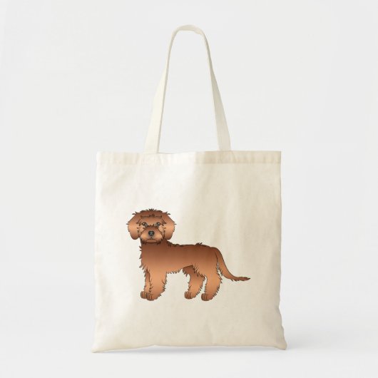 Red Mini Goldendole Cute Cartoon Dog Tote Bag (Voorkant)