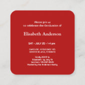 Red Mini Graduation Party Klasse van 2025 Informatiekaartje (Achterkant)