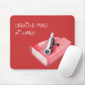 Red Mini Sketchbook Mousepad Muismat (Met muis)