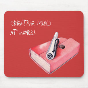 Red Mini Sketchbook Mousepad Muismat