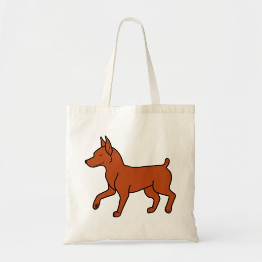 Red Miniature Pinscher Tote Bag (Voorkant)