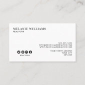 Red Minimal Realtor Visitekaartje (Achterkant)