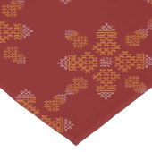 Red Minimal South Indian Kolam Design Korte Tafelloper (Hoek)