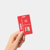 Red Minimal Speaker Event ID-badge Badge (Handheld)
