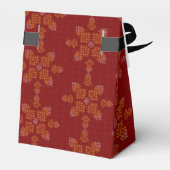 Red Minimal Tamil Kolam Pongal Bedankdoosjes (Achterkant)