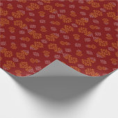 Red Minimal Tamil Kolam Pongal Design Cadeaupapier (Hoek)