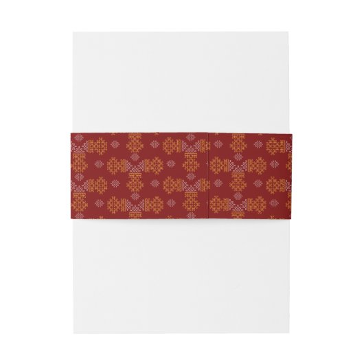 Red Minimal Tamil Kolam Pongal Design Uitnodigingen Wikkel (Achterkant Voorbeeld)