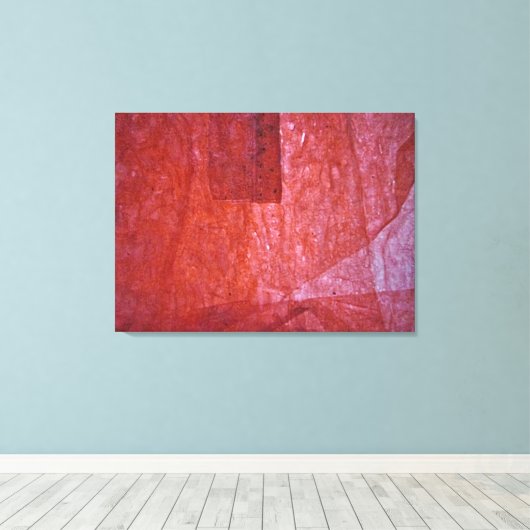 Red minimalism Stretched Canvas Print,Ordinary red (Insitu (Houten vloer))