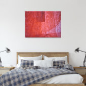 Red minimalism Stretched Canvas Print,Ordinary red (Insitu (Slaapkamer))