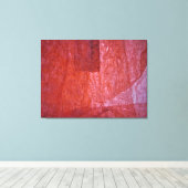 Red minimalism Stretched Canvas Print,Ordinary red Afdruk (Insitu (Houten vloer))