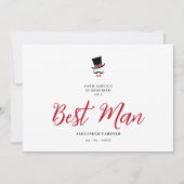 Red Minimalist Exquisite Gorgeous Script Groosman Kaart (Voorkant)