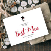 Red Minimalist Exquisite Gorgeous Script Groosman  Kaart