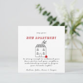 RED MINIMALIST feliciteert u met uw nieuwe apparte Feestdagenkaart (Staand voorkant)