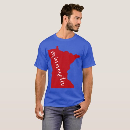 Red Minnesota State MN Oversized T-shirt (Voorkant volledig)