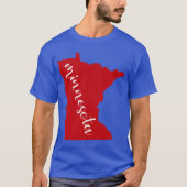 Red Minnesota State MN Oversized T-shirt (Voorkant)