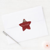 Red Mint Green Glitter Sparkle Kerstmis Ster Sticker (Envelop)