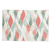 Red Mint Peppermint Mocha Plaid Stripes Christmas Kussensloop (Achterkant-Links)