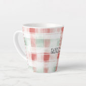 Red Mint Peppermint Mocha Plaid Stripes Christmas Latte Mok (Linkerhoek)