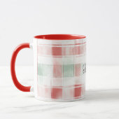 Red Mint Peppermint Mocha Plaid Stripes Christmas Mok (Links)