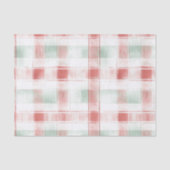 Red Mint Peppermint Mocha Plaid Stripes Christmas Tissuepapier (Voorkant)