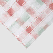 Red Mint Peppermint Mocha Plaid Stripes Christmas Tissuepapier (Detail)