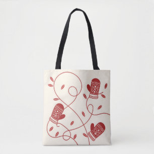 Red Mitten-Tas Tote Bag