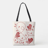 Red Mitten-Tas Tote Bag (Achterkant)