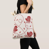 Red Mitten-Tas Tote Bag (Dichtbij)