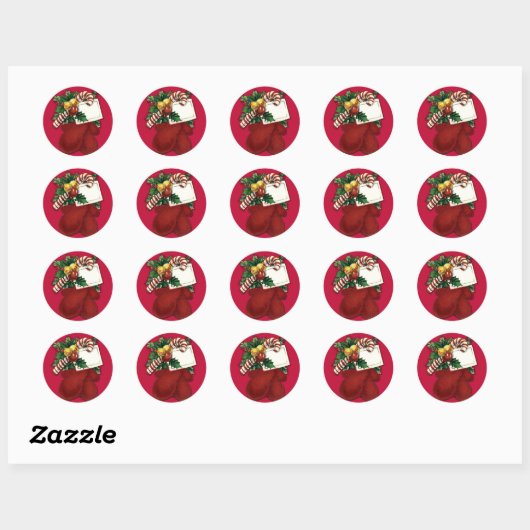 Red Mittens Gift Label Stickers (Vel)