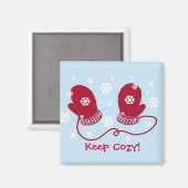 Red Mittens Hou Cozy Magneet (Voorkant / Achterkant)