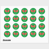 Red-Mittens Vakantie retour adres label (Vel)