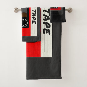 Red Mix-tape - geïnspireerde 80 en 90-inch retroa Bad Handdoek