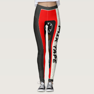 Red Mix-tape - geïnspireerde 80 en 90-inch retroa Leggings
