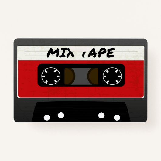 Red Mix-tape - geïnspireerde 80 en 90-inch retroac Badge (Voorkant)