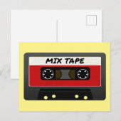 Red Mix-tape - geïnspireerde 80 en 90-inch retroac Briefkaart (Voorkant / Achterkant)