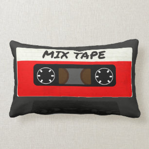 Red Mix-tape - geïnspireerde 80 en 90-inch retroac Kussen