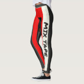 Red Mix-tape - geïnspireerde 80 en 90-inch retroac Leggings (Links)