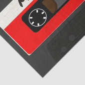 Red Mix-tape - geïnspireerde 80 en 90-inch retroac Tissuepapier (Detail)