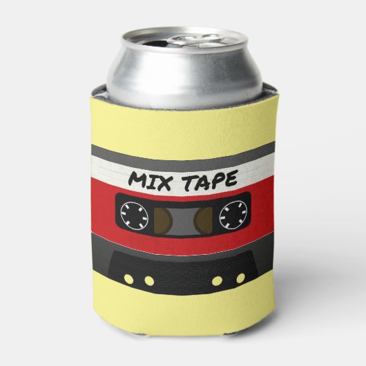 Red Mix-tape - geïnspireerde 80 en 90-inch retrosp Blikjeskoeler (Blikje Voorkant)