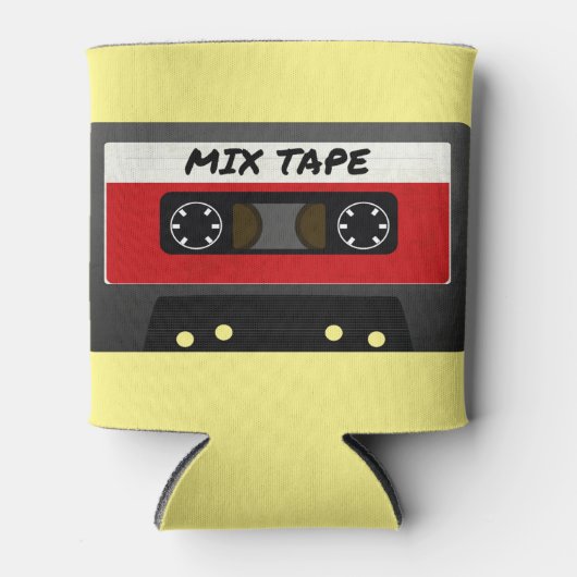 Red Mix-tape - geïnspireerde 80 en 90-inch retrosp Blikjeskoeler (Voorkant)