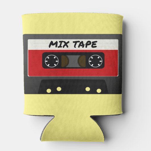 Red Mix-tape - geïnspireerde 80 en 90-inch retrosp Blikjeskoeler (Achterkant)