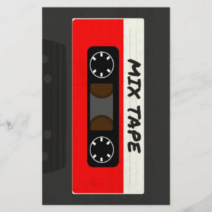 Red Mix-tape - geïnspireerde 80 en 90-inch retrosp Briefpapier