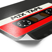 Red Mix-tape - geïnspireerde 80 en 90-inch retrosp Foto Afdruk (Hoek)