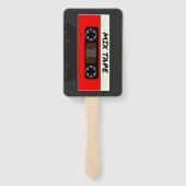 Red Mix-tape - geïnspireerde 80 en 90-inch retrosp Handwaaier (Achterkant)