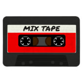 Red Mix-tape - geïnspireerde 80 en 90-inch retrosp Magneet (Horizontaal)